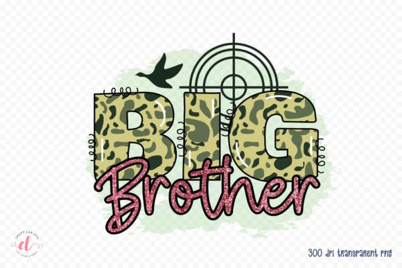 Big Brother Hunting Sublimation Design for Crafts and Graphics