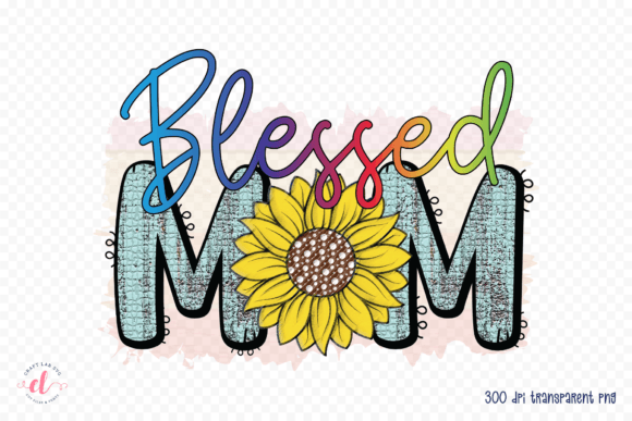 Blessed Mom PNG for Crafts and Graphics