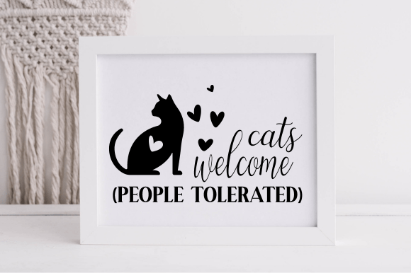 Cat Sign SVG for Crafts and Graphics