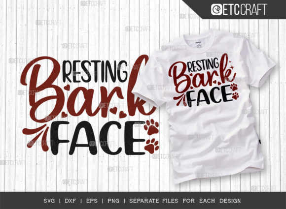 Resting Bark Face SVG Cut File for T-Shirt Designs